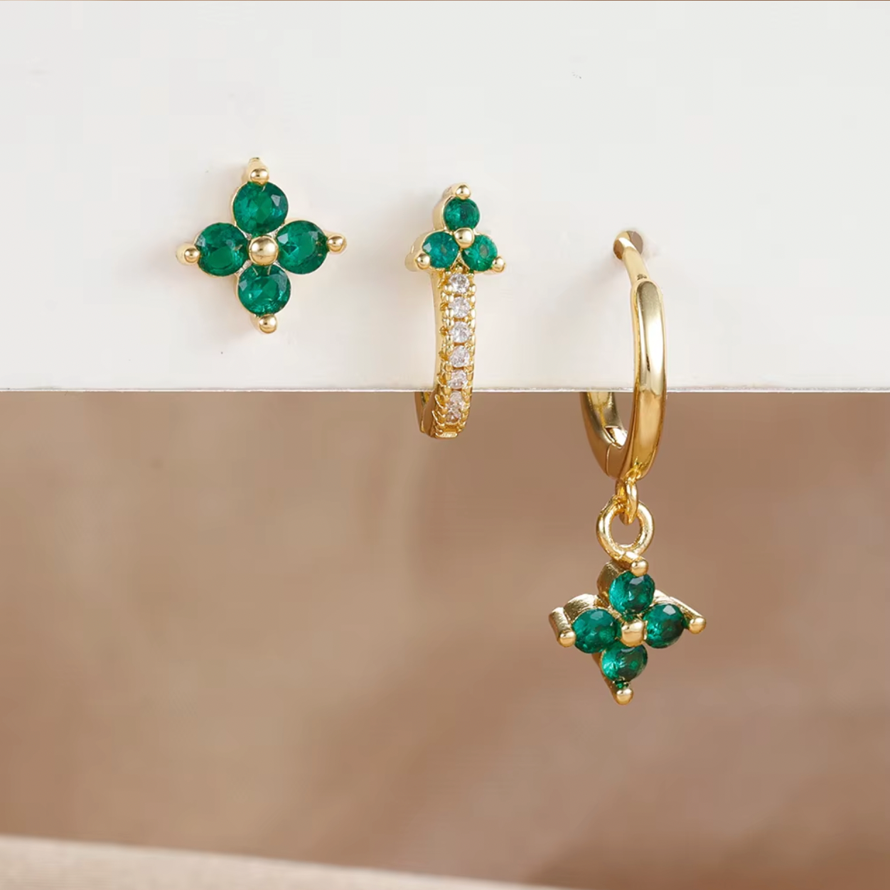 Folie à Trois - Vente Parures de bijoux - Ensemble Daria de bijoux en acier inoxydable4