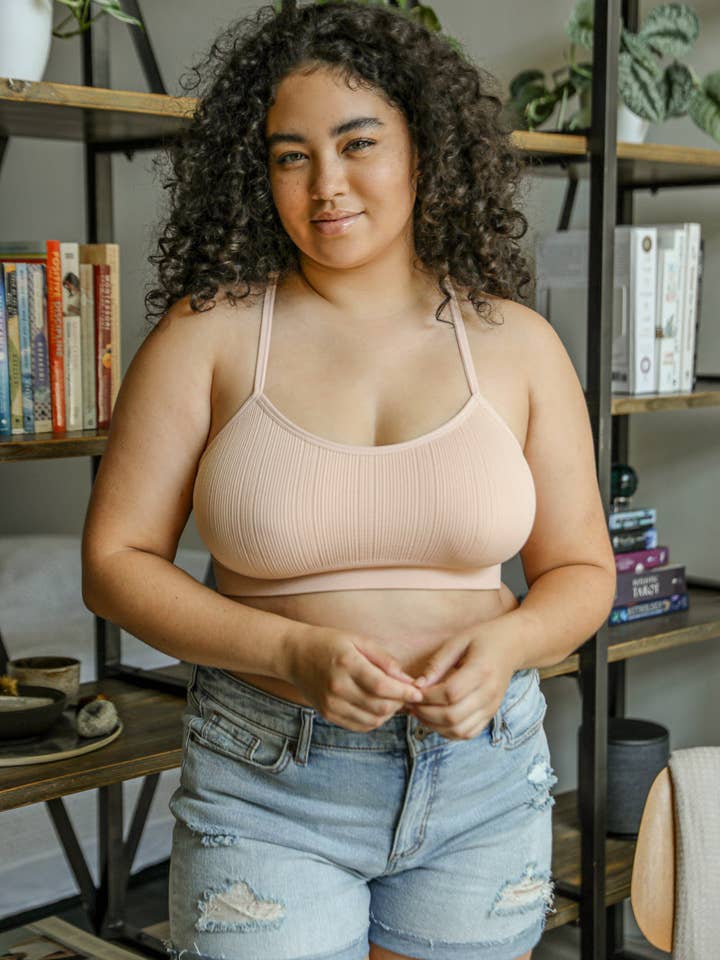 Leto Accessories - Wholesale Bralette - Women's - Plus Size Tattoo Mesh Racerback Bralette