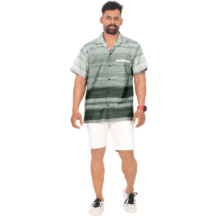 La Leela Men's Fall Relax Tie Dye Shirt Gray for wholesale on Faire