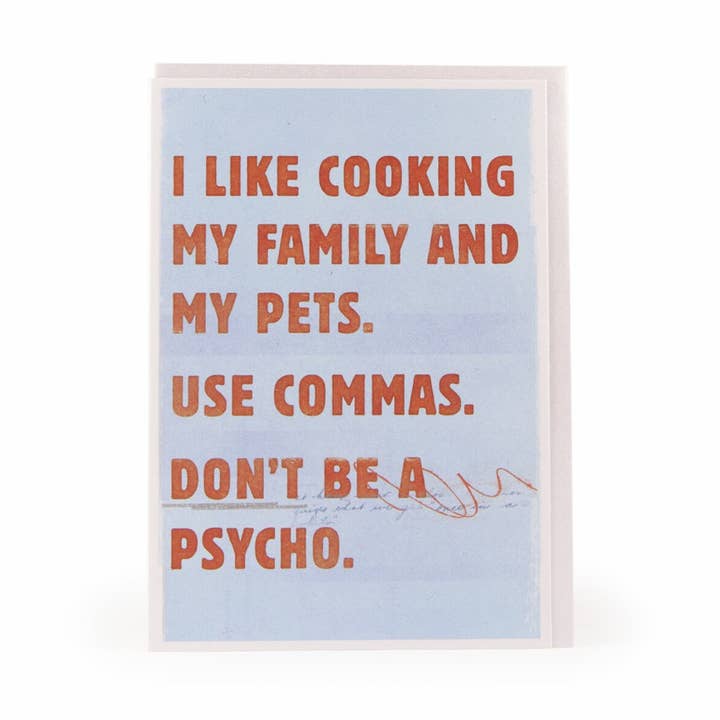 I Like Cooking - 5x7" Funny Quote Greeting Card for wholesale by Nelson Line