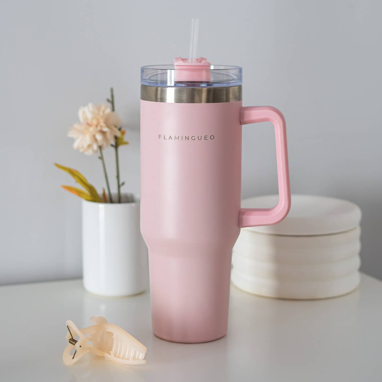 Flamingueo - Wholesale Insulated Mug/Tumbler - Pink thermos bottle stainless steel  2