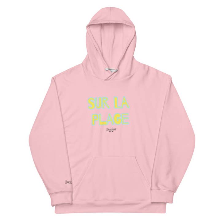 SUR LA PLAGE HOODIE • PINK for wholesale by Dara Senders