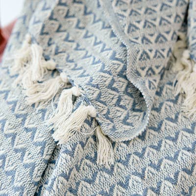 Rahab's Rope - Wholesale Throw Blanket - Sky Cotton Yarn Throw1