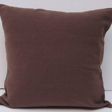 Pillow Woven 18" x 18" Solid CC Dark Brown #102 for wholesale by natural habitat
