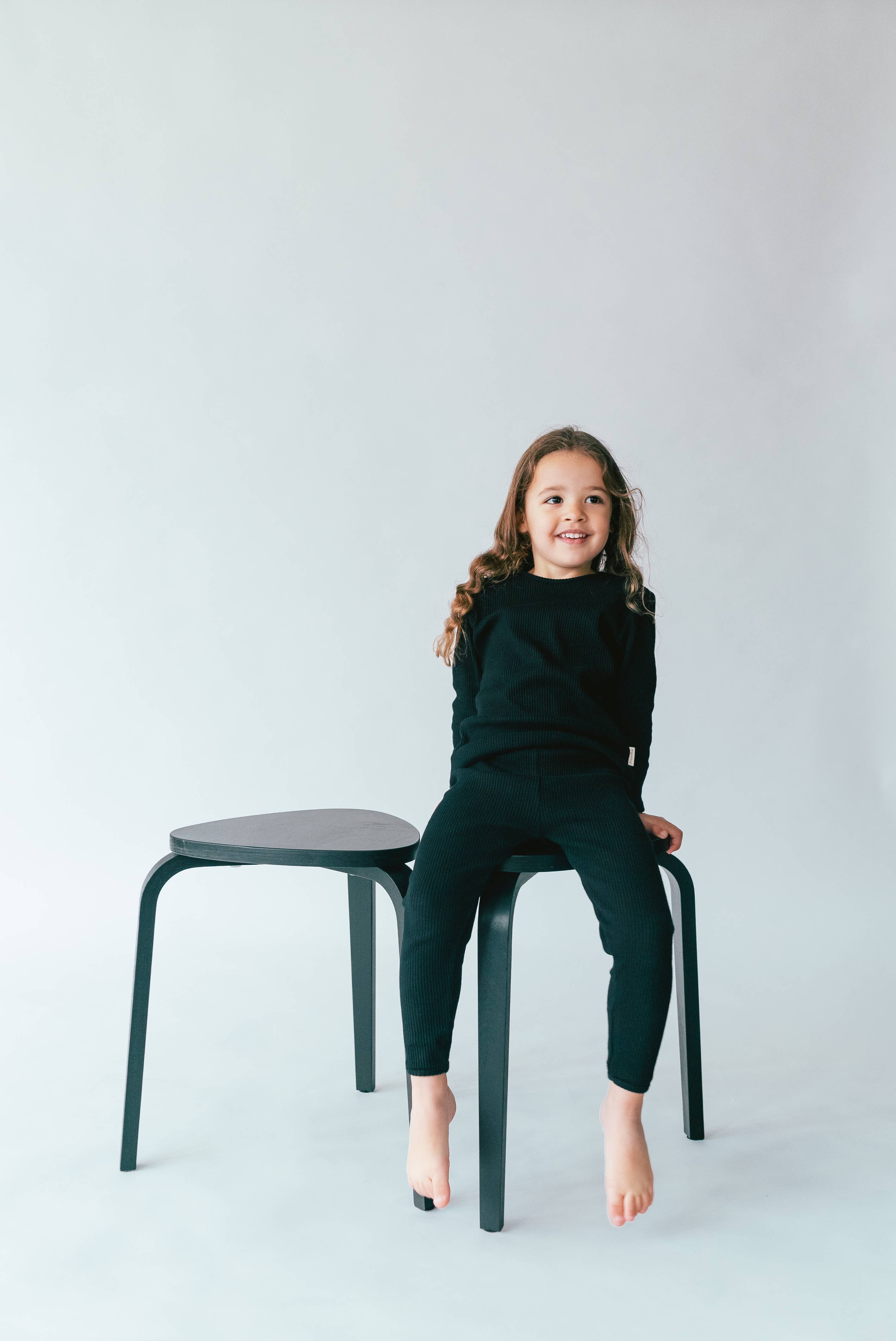 DreamBuy – wholesale Sleepwear set – Unisex – Black Adult Unisex Ribbed Loungewear Matching Pajamas Pyjama3