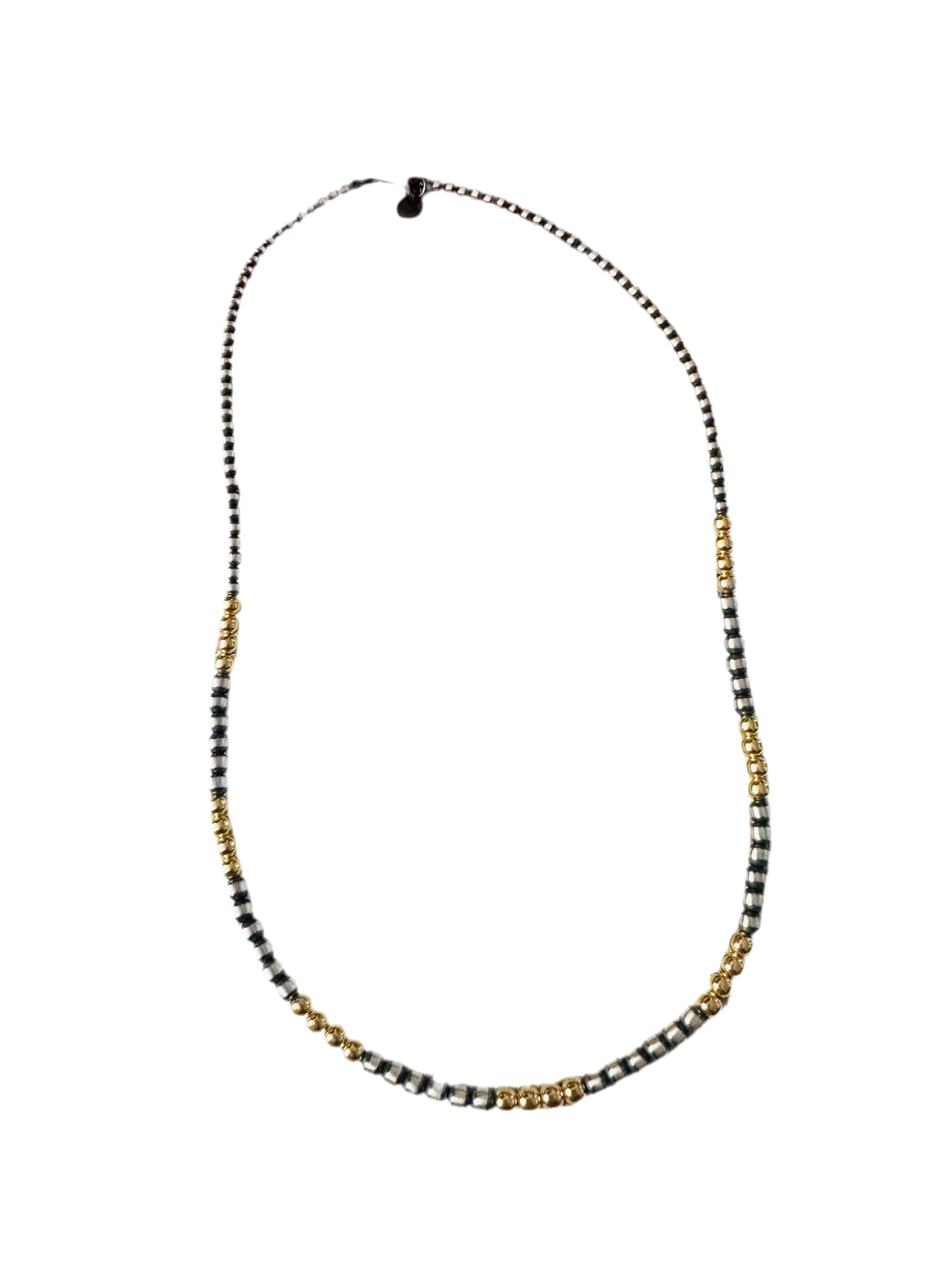 Nizhonitradersllc - Wholesale Beaded/Pearl Necklace - Navajo Sterling Silver & Gold Beaded Necklace5