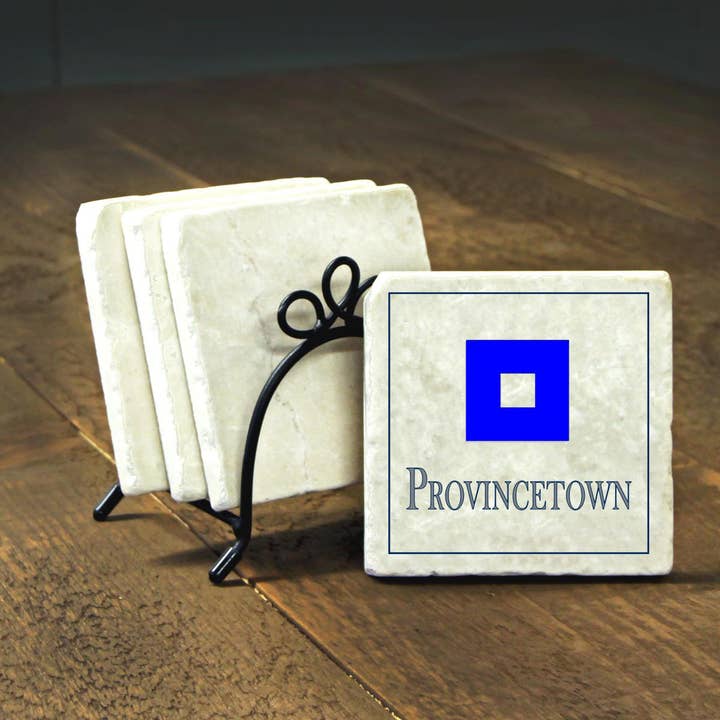 CM495- Provincetown Marble Coasters (Set of Four) for wholesale by Paint The Town