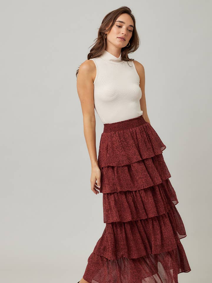 Printed Tiered Ruffle Maxi Skirt and other Purchase Wholesale tiered skirt. Free Returns & Net 60 Terms on Faire trending on Faire.