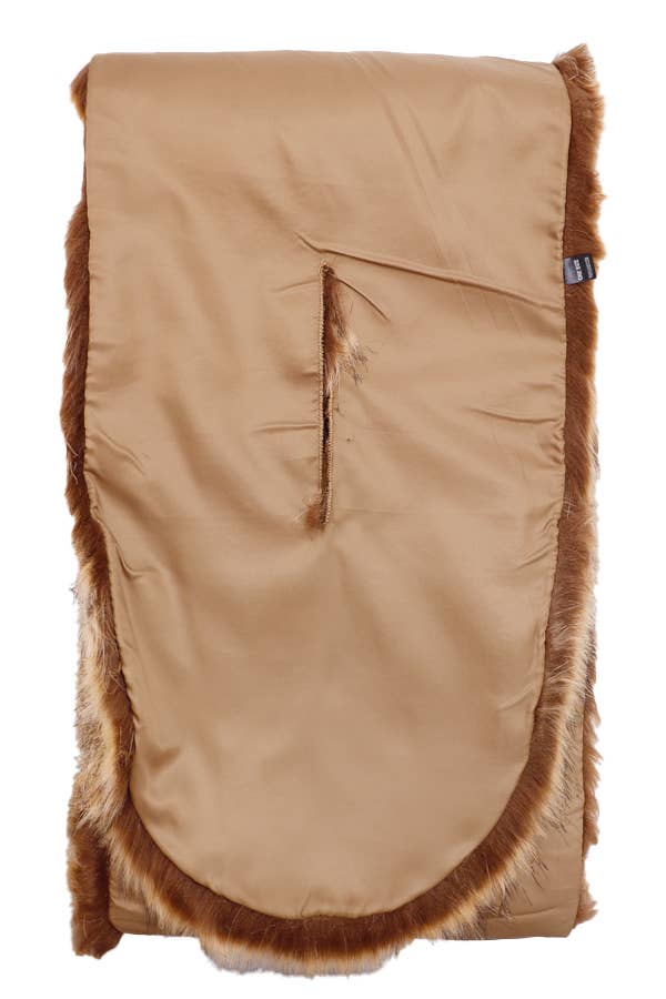 Cap Zone - Wholesale Scarf - Women's - Luxury Faux Fur Satin Lined Stole Shawl Scarf11