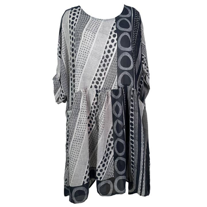 PRG8422 Sheer Avatar Pure Silk Boxy Babydoll Dress for wholesale by sariKNOTsari