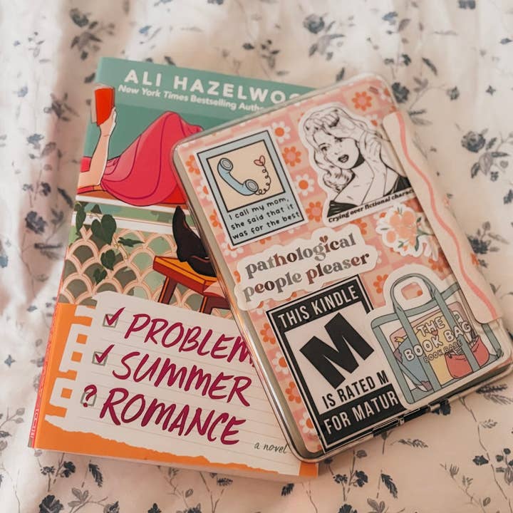 Kate’s Creations - Wholesale Sticker - Go Away I'm Reading Pink Stop Sign Sticker2