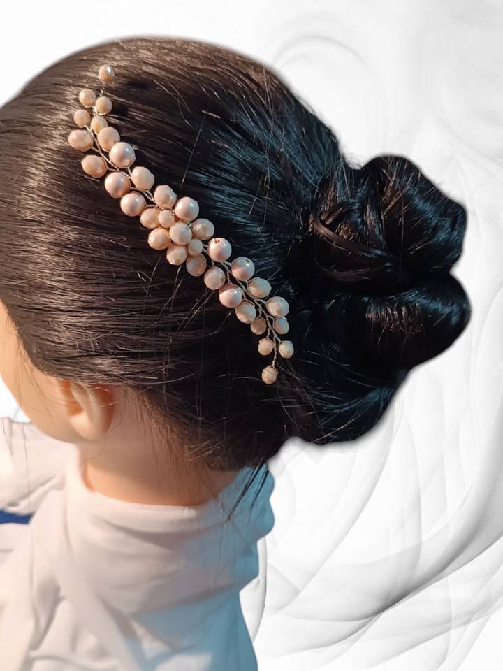 Pink hair accessory bridal for wholesale by N.Joya byCori