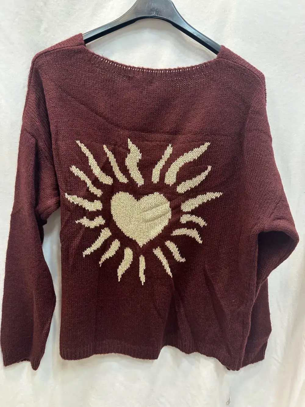 Mimi & Gogo - Vendita all'ingrosso Maglione tricot - Donna - Maglia A Motivi Soleggiata Sul Retro @35669_PulSoleil7