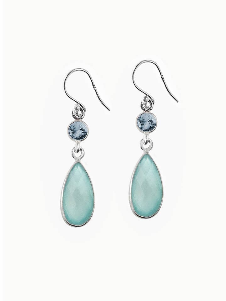 Pendientes colgantes Sivalya Aqua Opal - Twilight para venta al por mayor de Sivalya