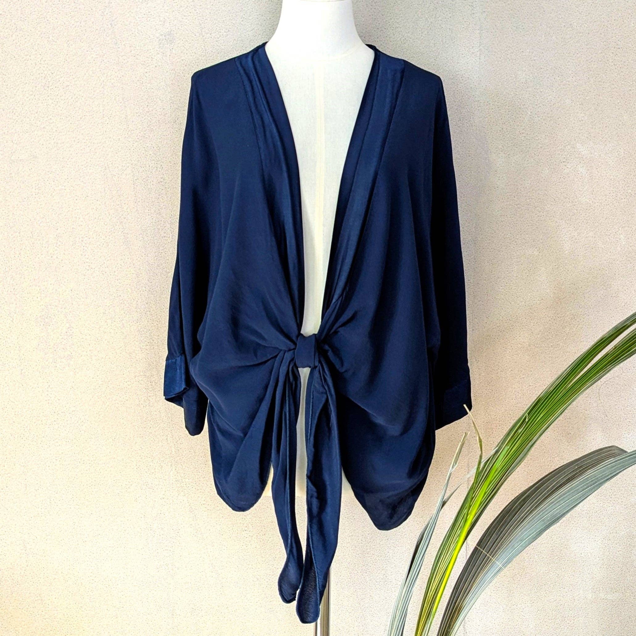 Tempest Designs - Wholesale Kimono - Women's - Viscose kimono with tie front and satin edge detail1