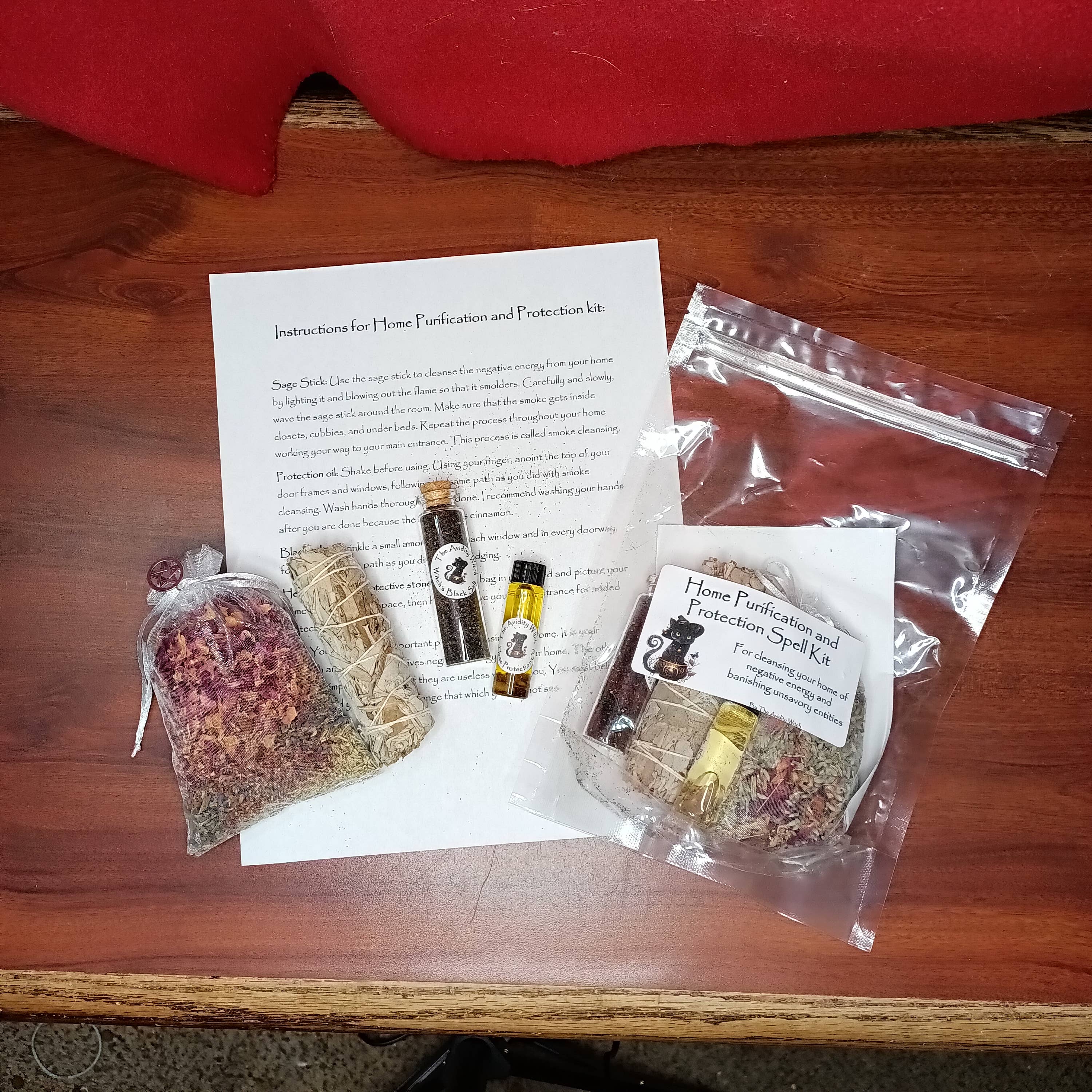 The Avidity Witch - Wholesale Meditation Supplies - Home Purification and Protection Spell Kit13