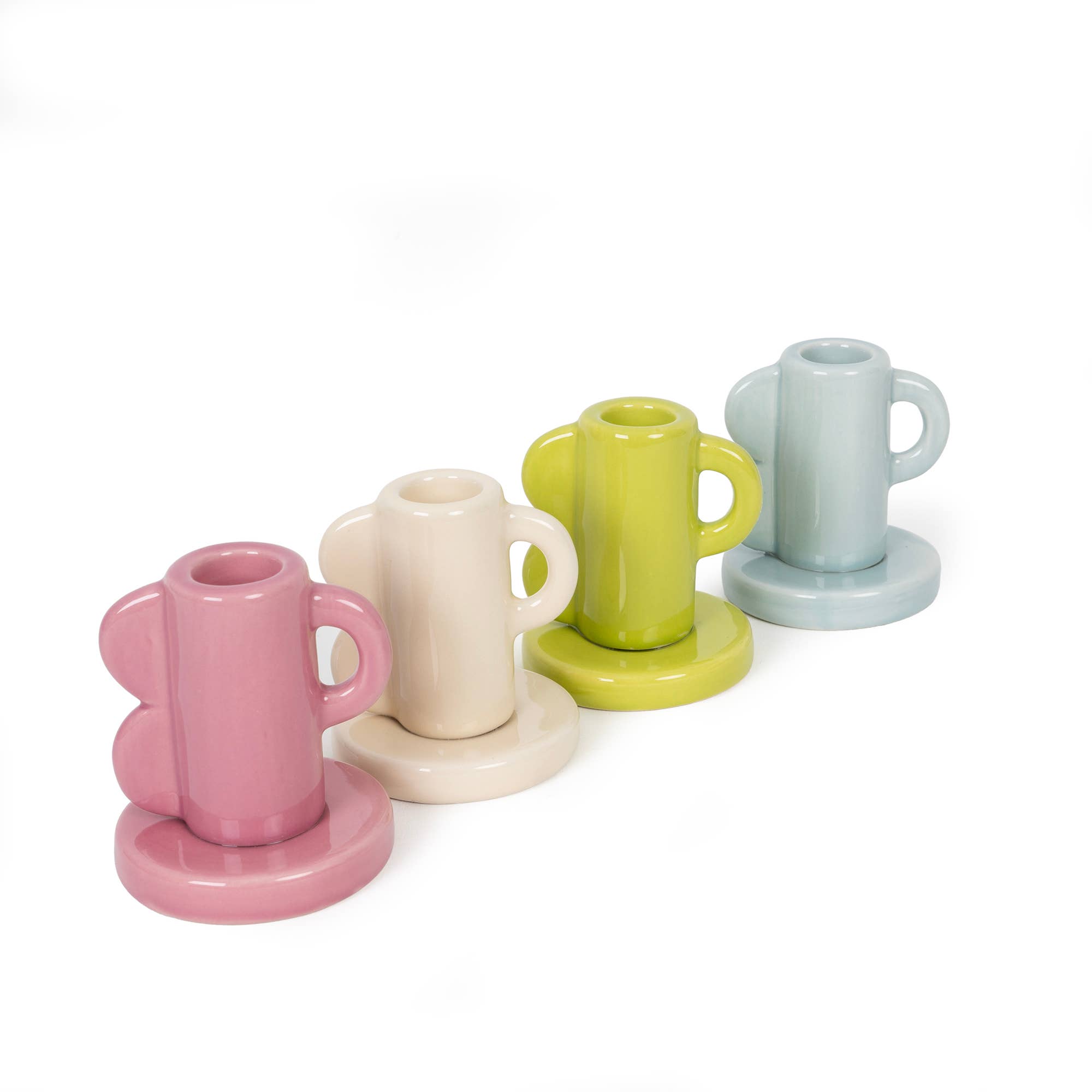 Helio Ferretti – wholesale Ljushållare – Ljusstake med vintage sidovågor i ljusblått1