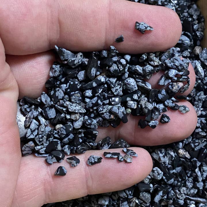 Moon Mountain Gems - Wholesale Spiritual Stone/Crystal - 1lb Snowflake Obsidian Chips1