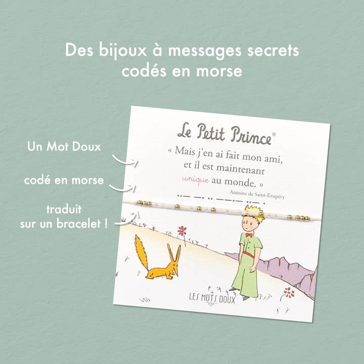 The Little Prince armband med morsekod: unik för wholesale av Les Mots Doux