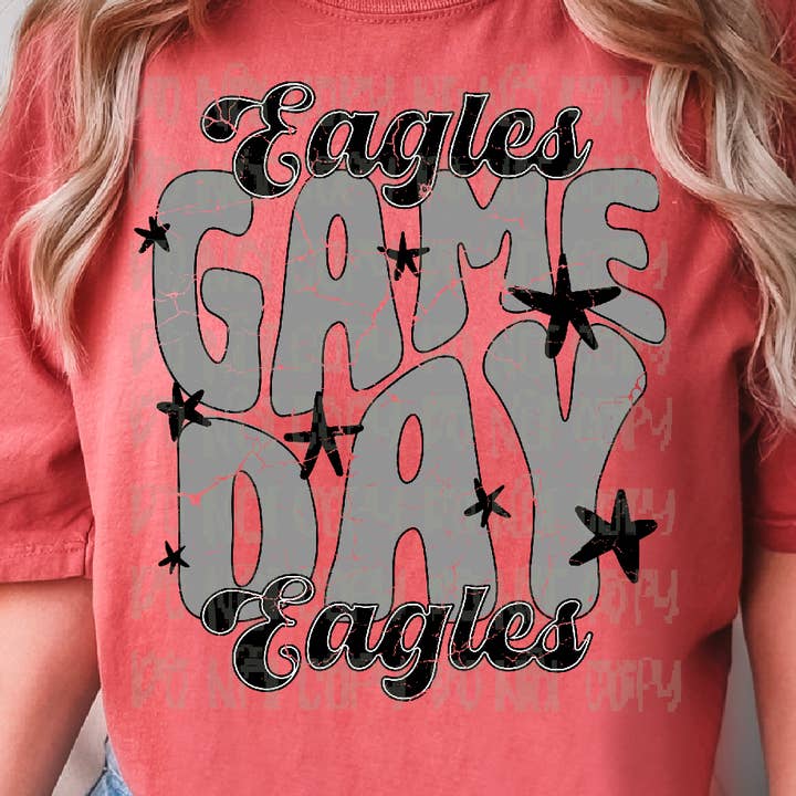 Game Day Eagles DTF Transfer for wholesale by K and M Designs