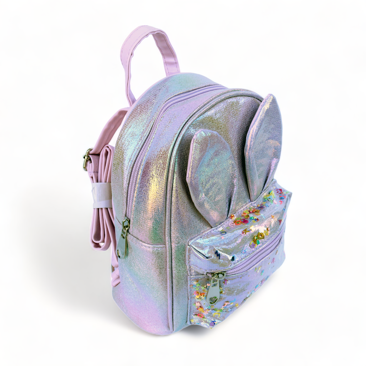Doe a Dear - Wholesale Backpack - Kids - P50 B1219 Bunny Iridescent Backpack (4 Colors)5