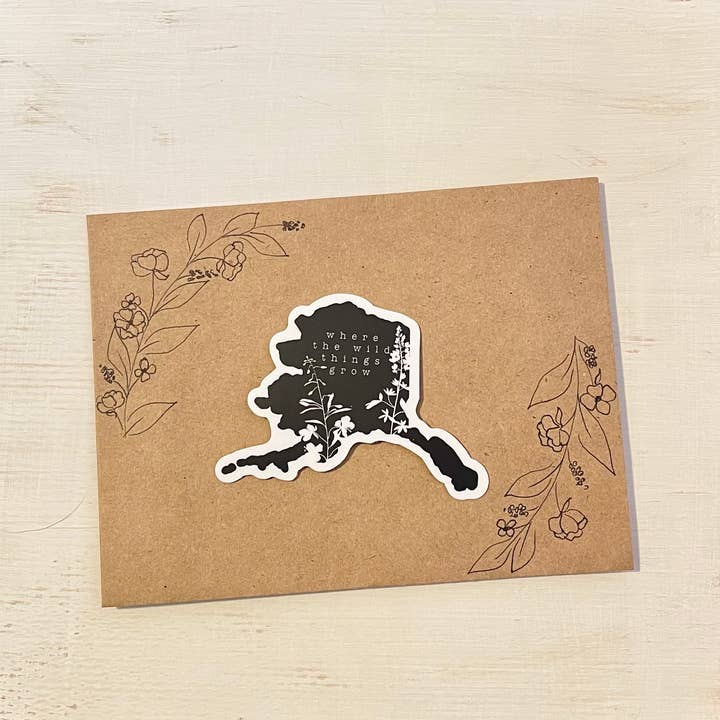 The Rooted Lupine - Wholesale Sticker - Wild things grow, Alaskan Wildflower Sticker, Waterproof1