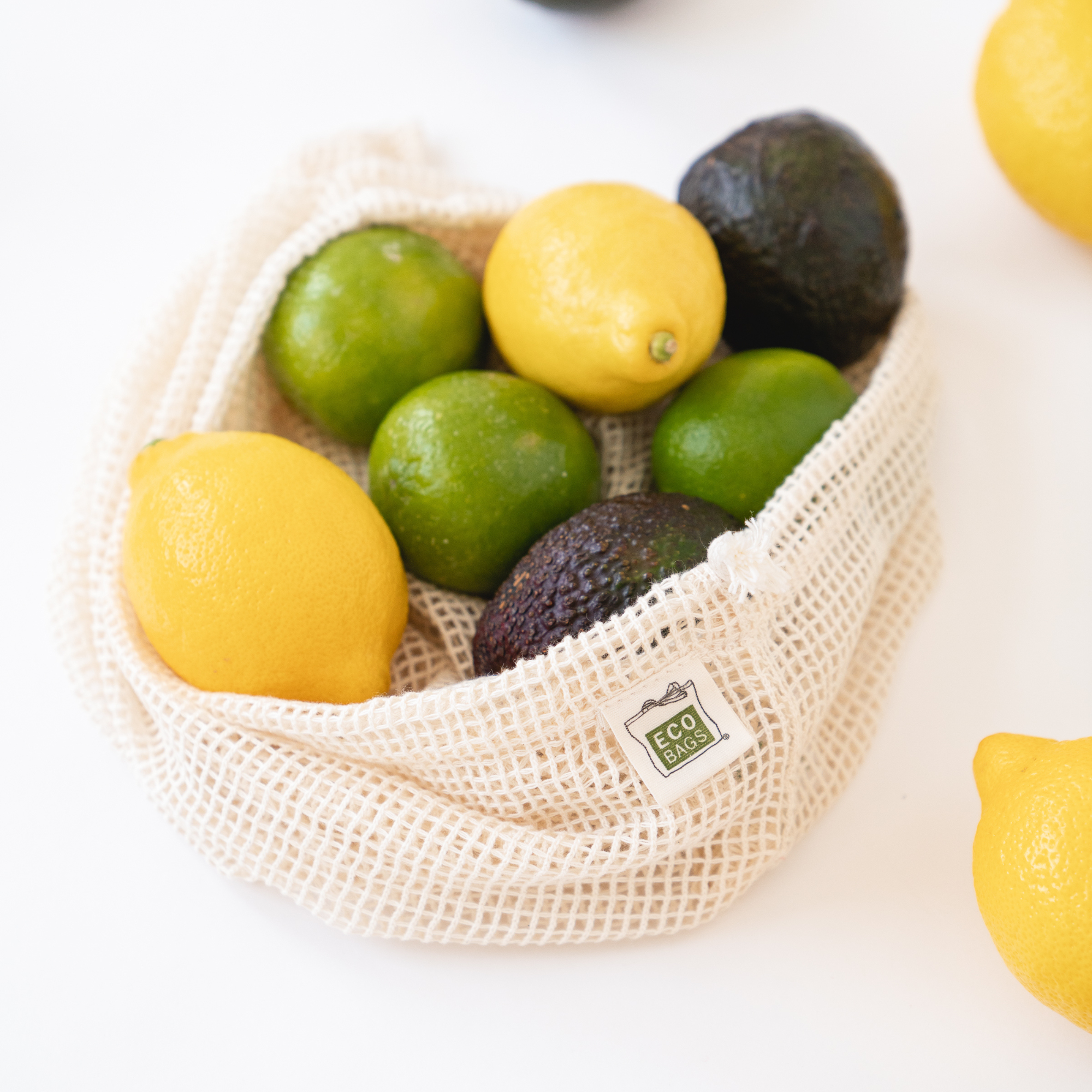 ECOBAGS - Wholesale Grocery/Shopping Bag - Packaged Organic Cotton Medium Mesh Bag - 3 Pack2