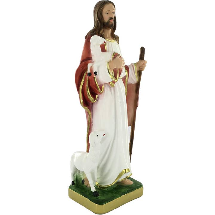 Costa Articoli Religiosi – wholesale Dekorativ statyett – Staty Jesus den gode herden i gips cm. 30