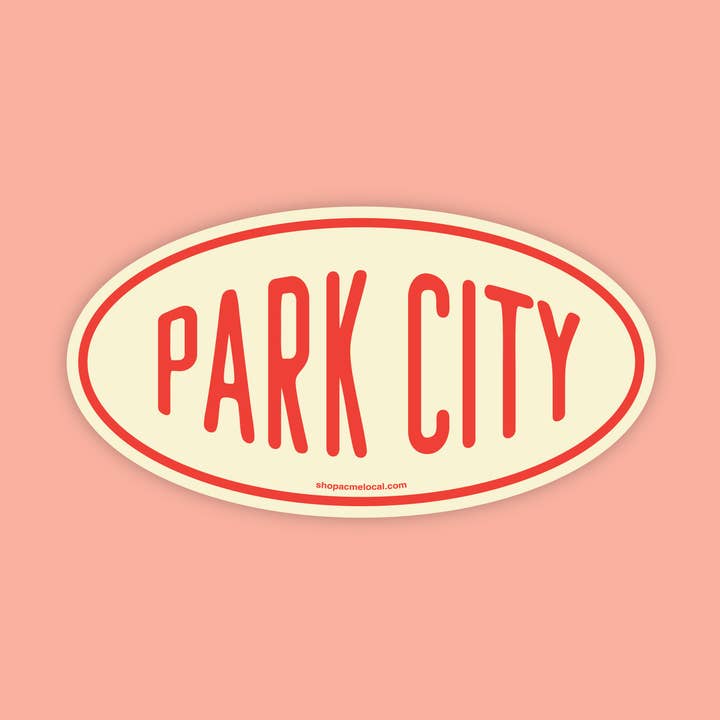 Autocollant ovale vintage personnalisable pour la vente par Acme Local