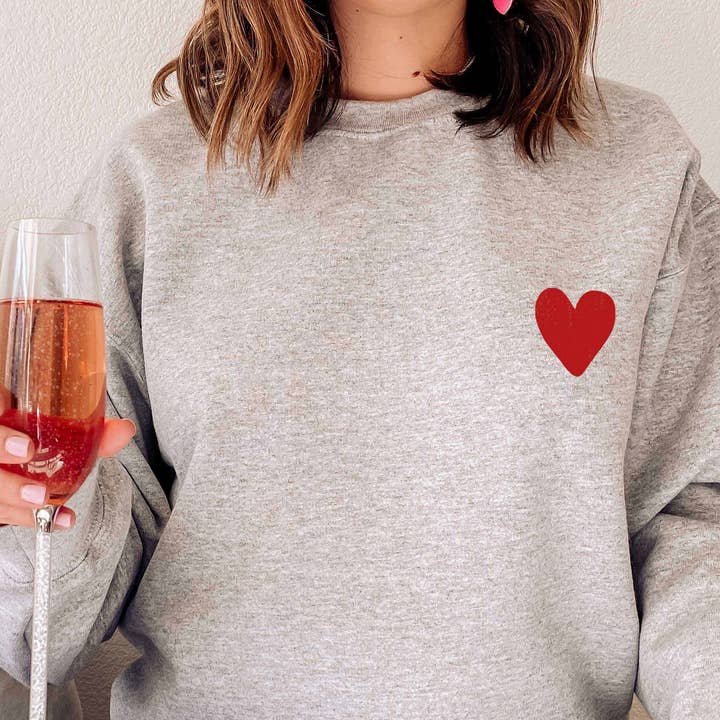 POCKET HEART Graphic Sweatshirt for wholesale by BLUME & CO.