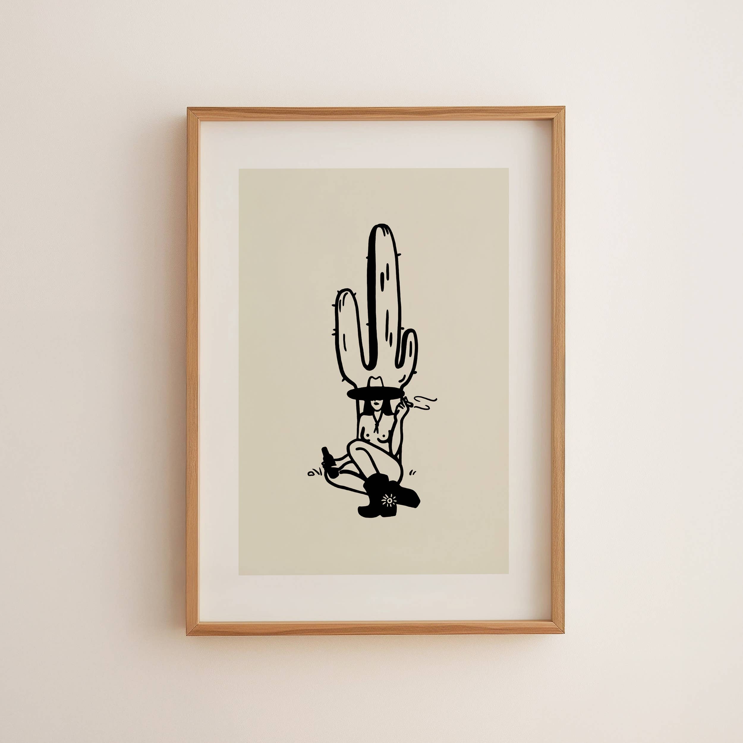 Tumbleweed Design Studio - Wholesale Art Print - Desert Cowgirl Minimal Western Art Print Vintage Home Decor