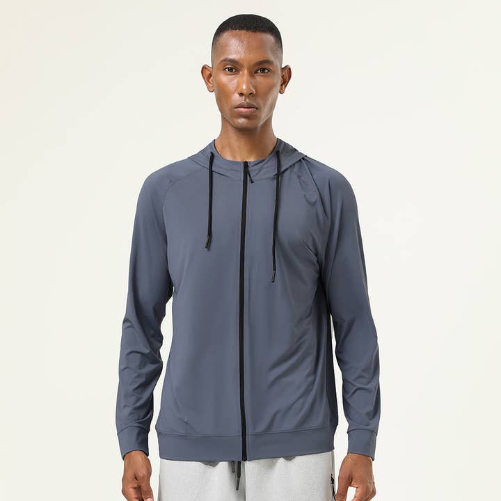 Felpe con cappuccio da ciclismo con coulisse e cerniera intera da uomo per la vendita all'ingrosso da parte di Sodalemon