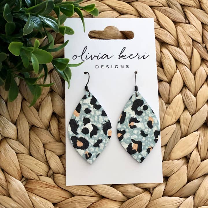 Olivia - Aqua Leopard for wholesale by Olivia Keri Designs