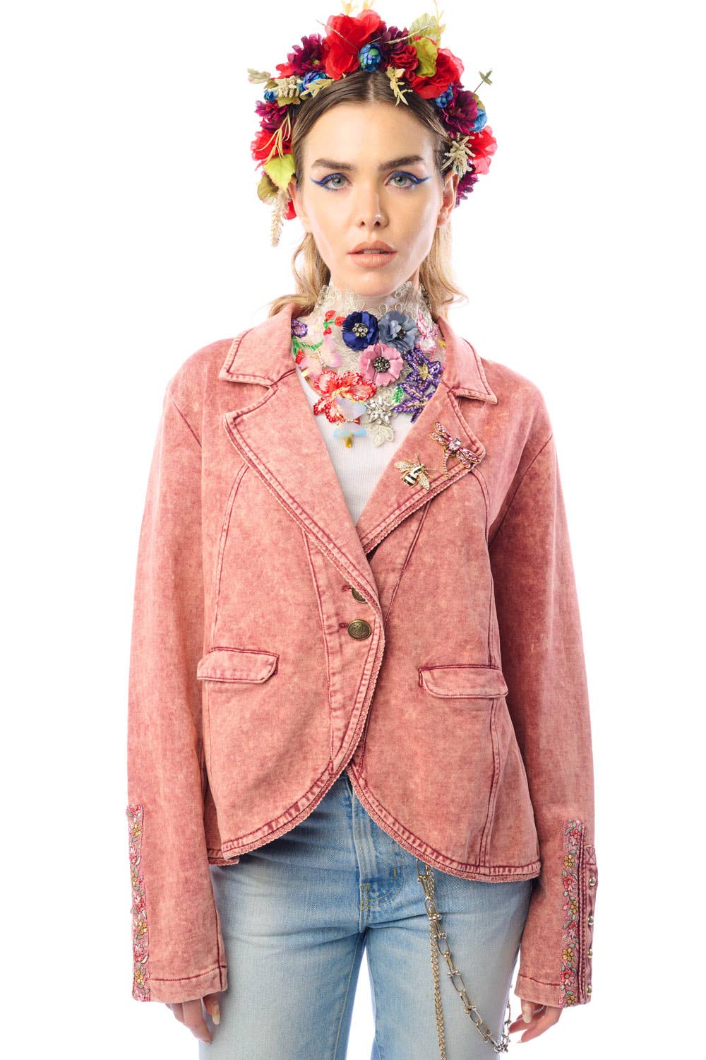 Mauve Wash Colonel Jacket for wholesale on Faire6