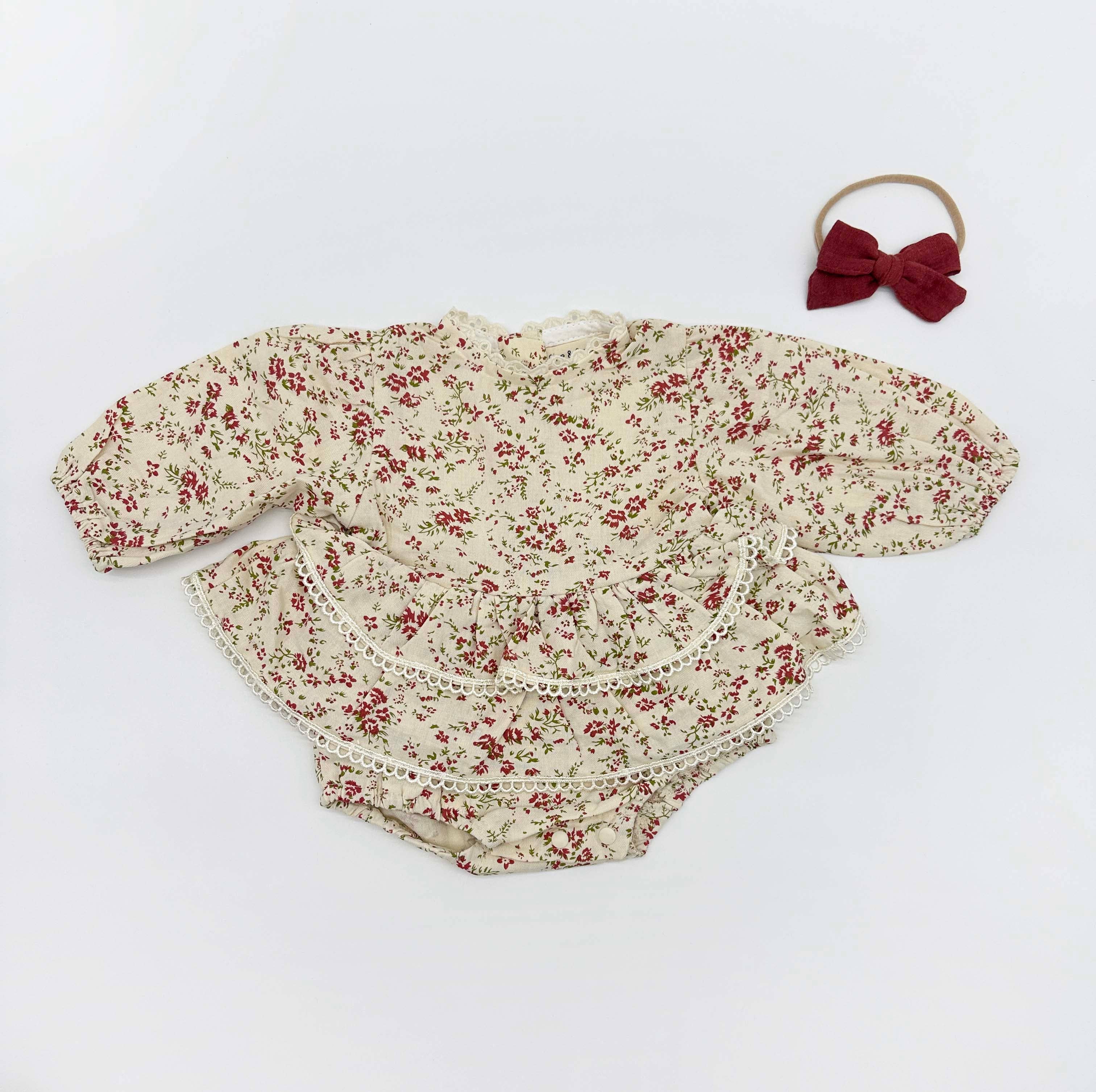 OLIVE & CRADLE - Venta al por mayor Conjunto de ropa - Bebés - Mono Floral Bella0