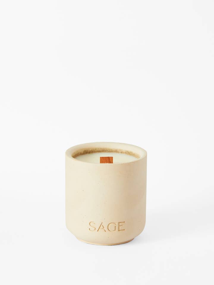 Sage Sand Candle for wholesale by Sage Botanicals