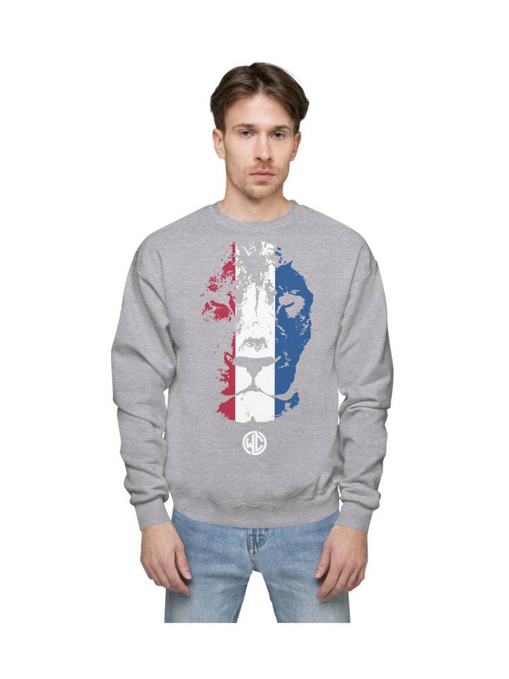 Diseworth Lion Face Print Sweatshirt for wholesale by Sweats & Tees Ltd