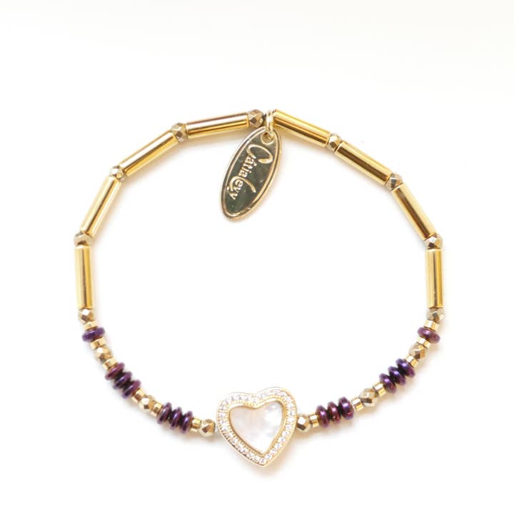 Elara Heart Mother-of-Pearl Bracelets for wholesale by Cátia Levy Designer