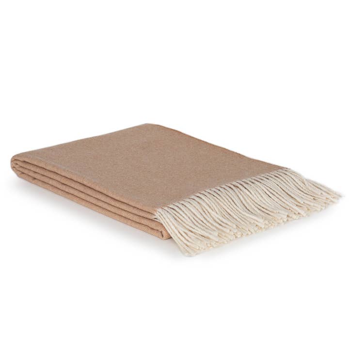 MoST - Wholesale Throw Blanket - Luxury Cashmere & Merino wool throw blanket TIBET beige0
