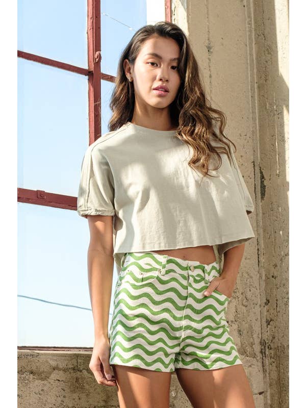 Blue PP17004 - Legacy Wave Denim Shorts for wholesale on Faire7