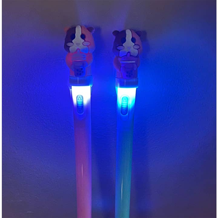 Streamline - Wholesale Pen - Sippin' & Spinnin' Boba Guinea Pig LED Light Up Pens