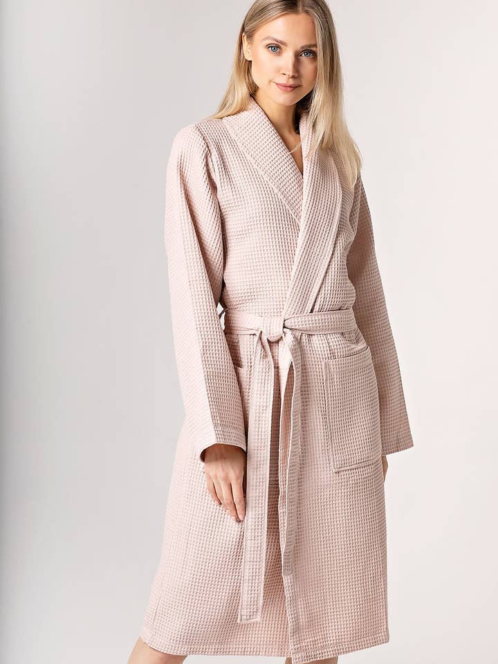 Casilin - Wholesale Robe - Unisex - Kos Bathrobe in Gift Box Misty Pink3