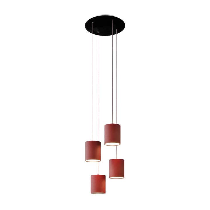 Suspension à 4 chutes avec XXL Rose-One rond 400 mm pour la vente par LIGHTINUP S.R.L.