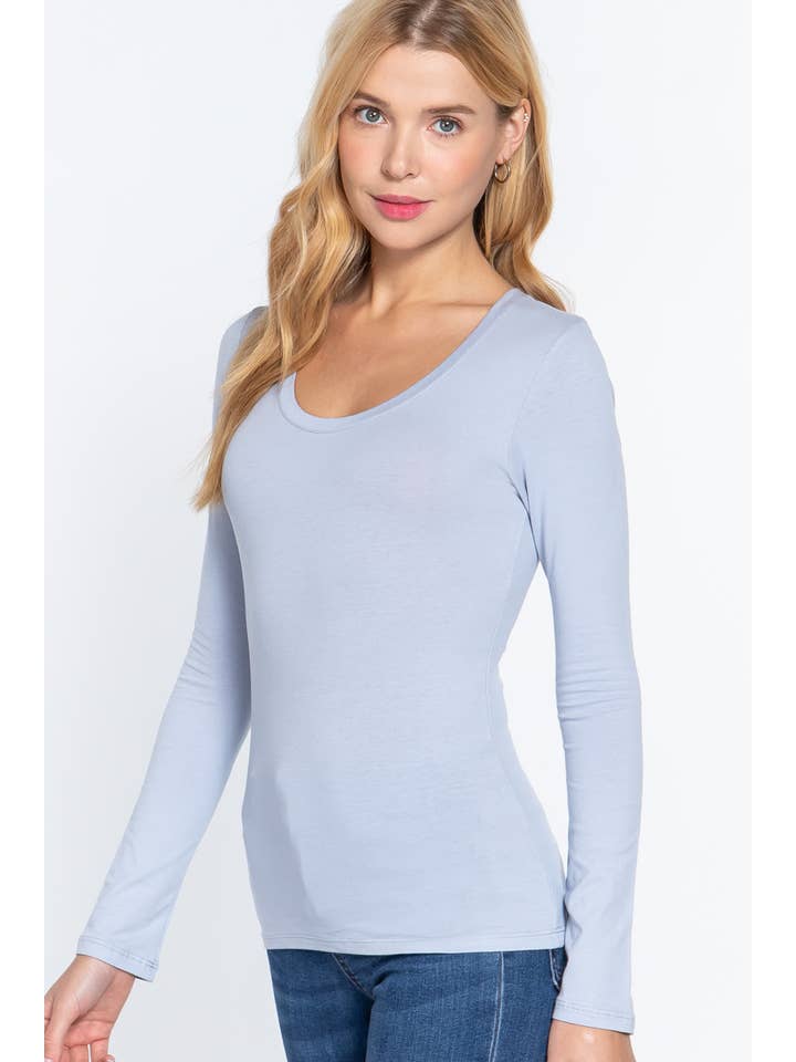 Vanilla Monkey - Wholesale Knit Top - Women's - Long Sleeve Scoop Neck Basic Top2