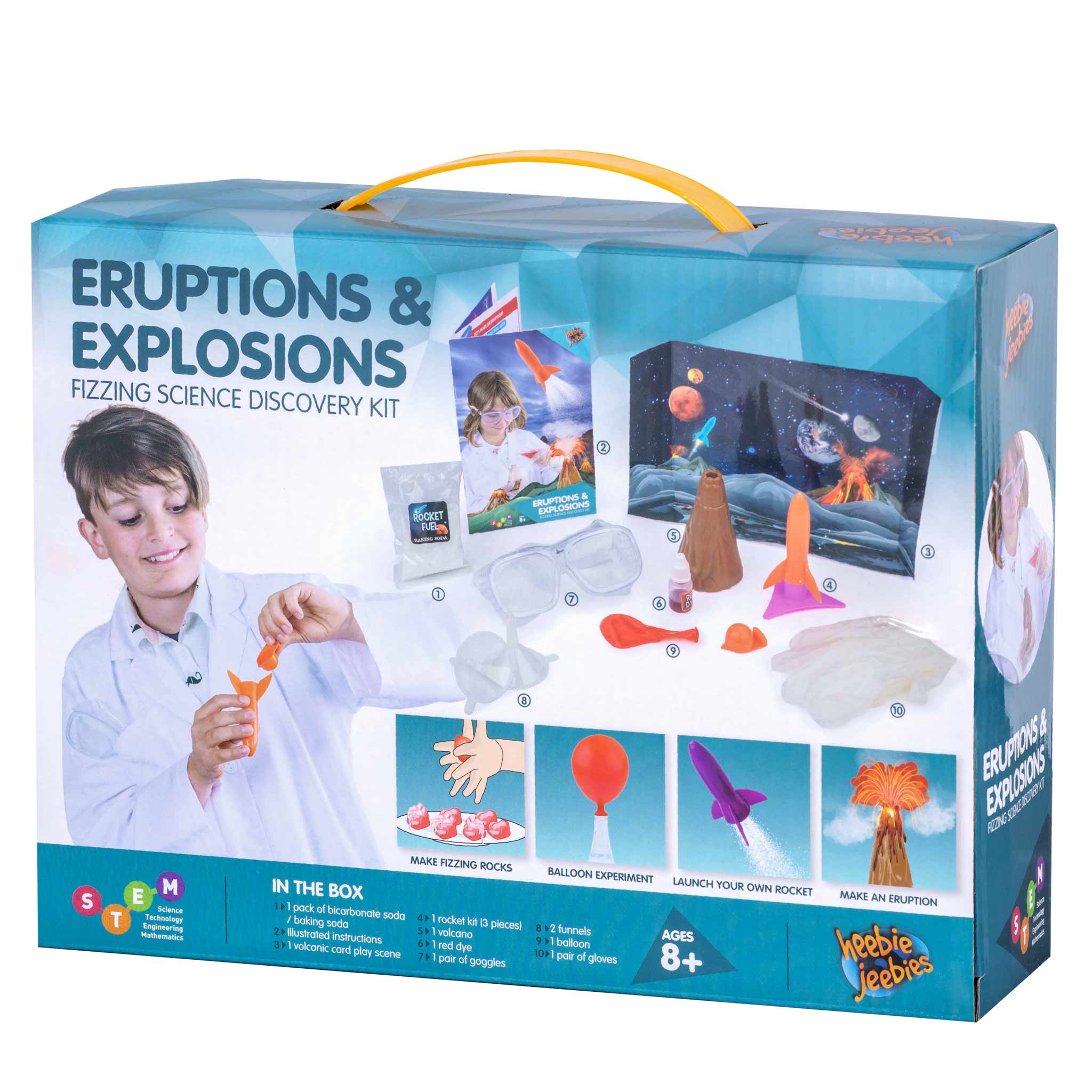 Heebie Jeebies USA - Vente Lot de jouets – enfant - Kit scientifique sur les éruptions et les explosions2