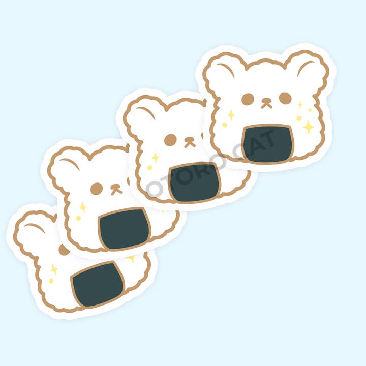 Bear Onigiri Sticker for wholesale by Otoro Cat
