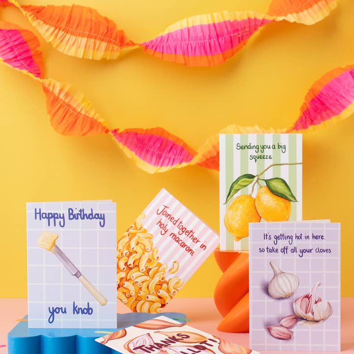 Katie Tinkler illustration - Vendita all'ingrosso Biglietti di auguri - Buon Compleanno Testa di Cazzo Divertente Biglietto di Auguri di Compleanno al Burro4