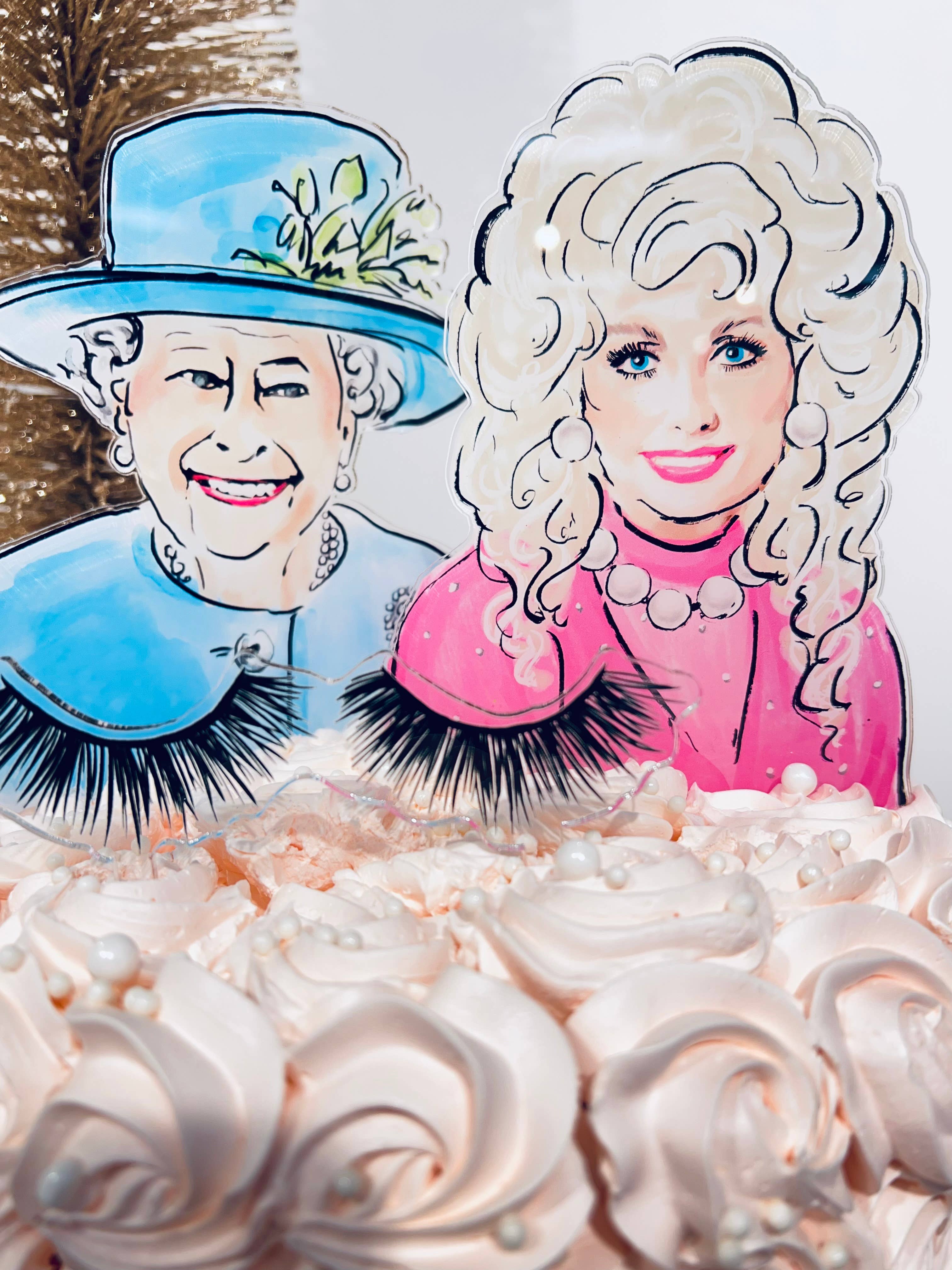 XO ACRYLICS | ACRYLIC STICKS - Wholesale Cake/Cupcake Topper - DOLLY ACRYLIC CAKE TOPPER1