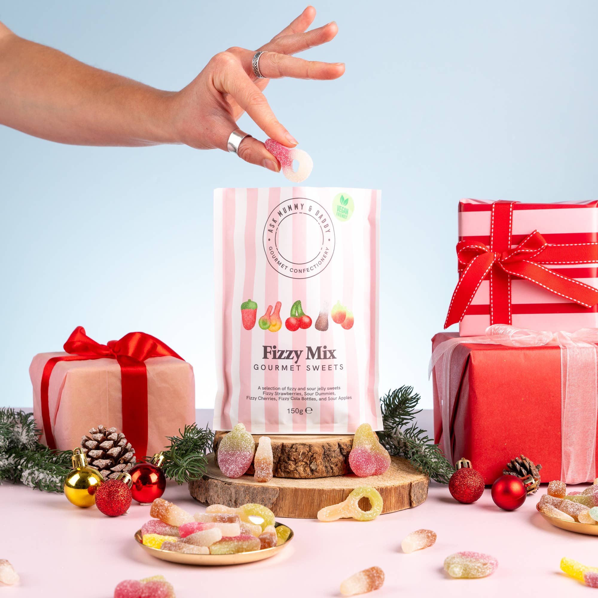 Ask Mummy & Daddy - Wholesale Gummy - NIEUWE Fizzy Mix! Zak - 150G4