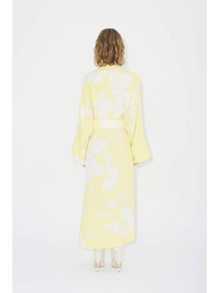 eikō ai - Wholesale Dress - Women's - Nuss Kimono Dress - Yellow